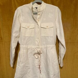 J. Crew Off-White Textured Romper